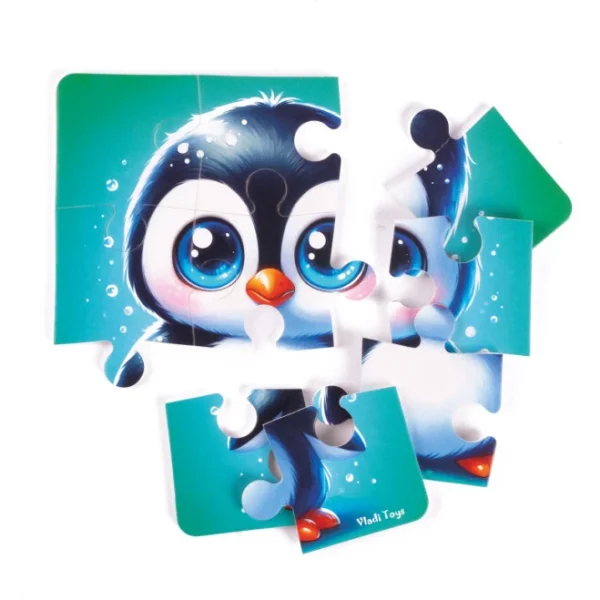 Гра розвиваюча Vladi Toys м'які пазли " Ведмедик та пінгвеня" VT1102-38 3