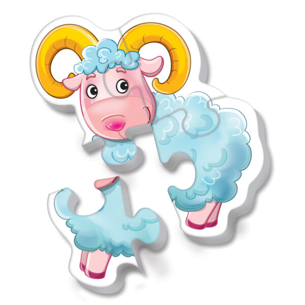 Бебі пазли «Ферма» VladiToys – перші м’які пазли з тваринками 2