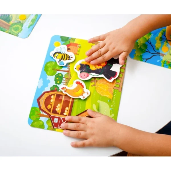 Гра з липучками «Хто де живе?» Vladi Toys VT1302-26 — настільна розвиваюча гра для дітей