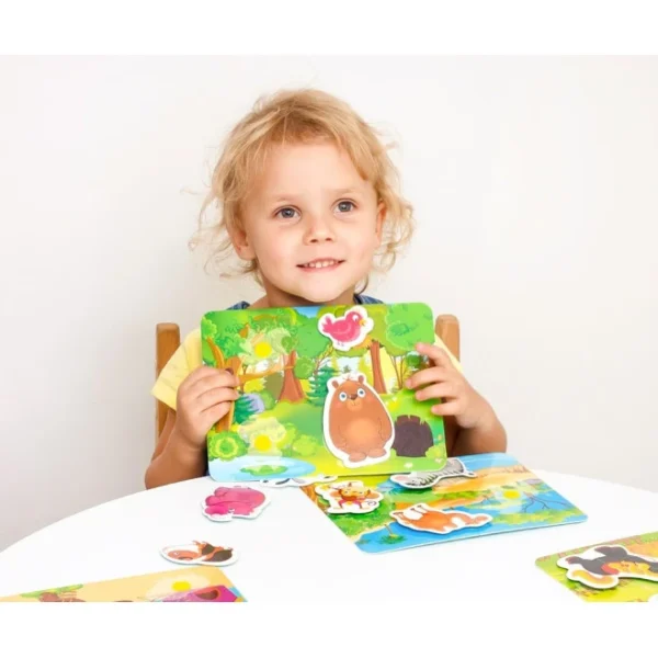 Гра з липучками «Хто де живе?» Vladi Toys VT1302-26 — настільна розвиваюча гра для дітей 3