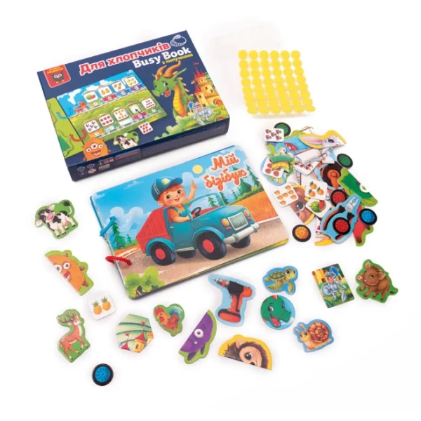 VT1310-10_(2)-659x659 Гра розвиваюча Vladi Toys з липучками. "Бізі бук. Для хлопчиків" VT1310-10 2