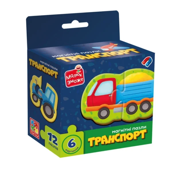 Гра розвиваюча Vladi Toys пазли магнітні "Транспорт" VT1733-02 3