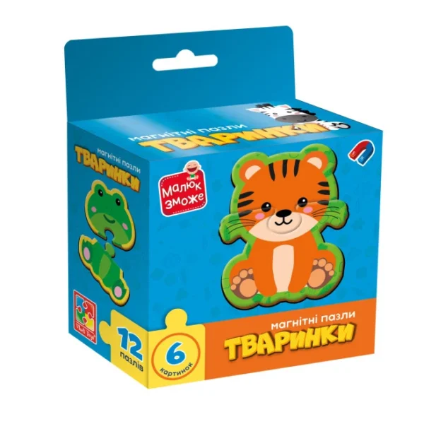 Гра розвиваюча Vladi Toys пазли магнітні "Тваринки" VT1733-04