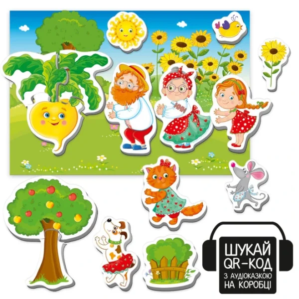 Гра розвиваюча Vladi Toys магнітний театр з аудіоказкою Казкові голоси "Ріпка" VT3206-40 3