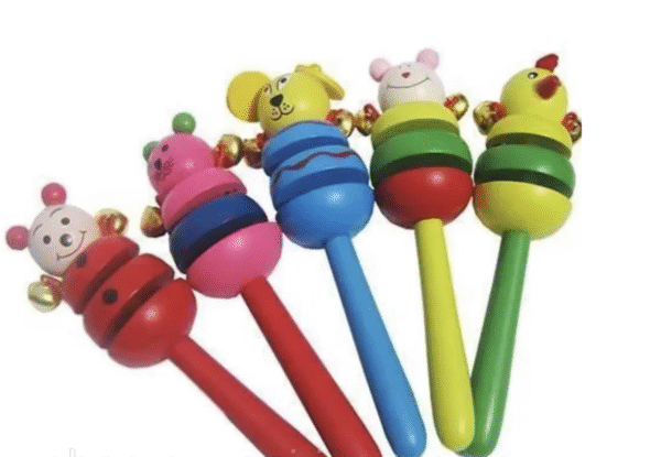 Розвиваюча музична іграшка тріскачка з дзвіночками ,звірята,