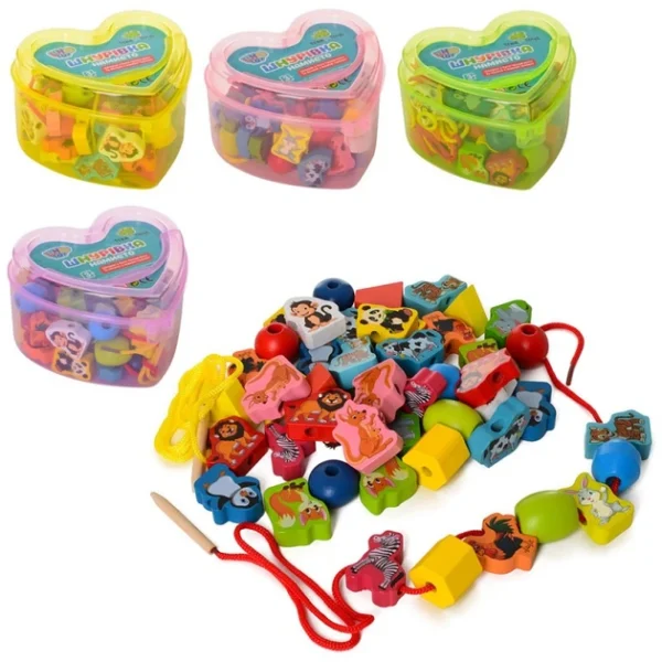 Дерев'яна іграшка шнурівка. MD 0344