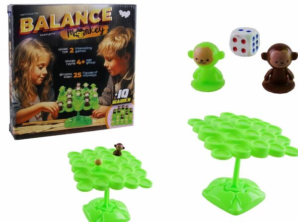Розвиваюча настільна гра "Balance Monkey" + IQ шашки
