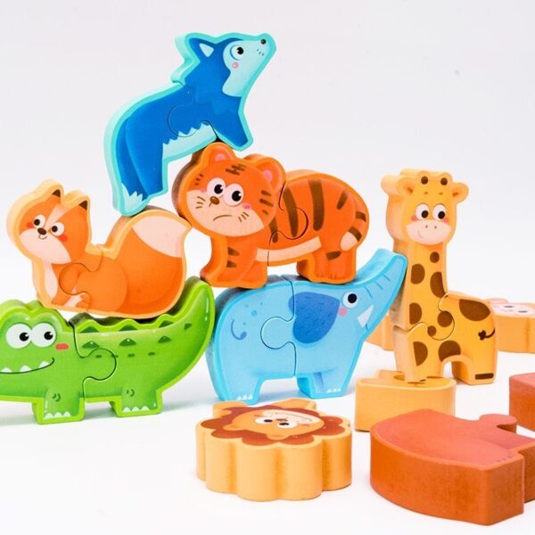Зоопарк 3Д- пазли деревяні тваринки 2