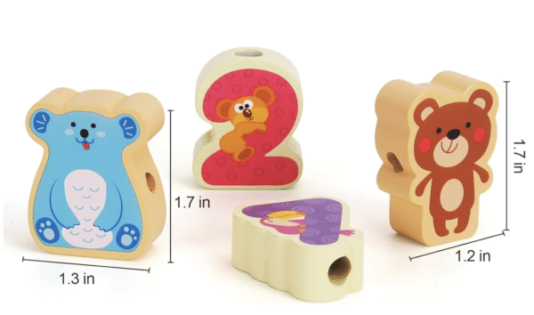 Шнурівка дерев’яна: тварини та цифри у дерев’яному коробі 3