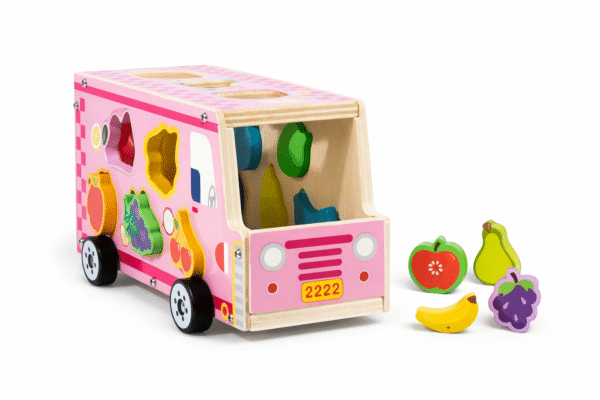 Дерев’яна каталка-сортер фрукти Дерев’яна каталка-сортер фрукти