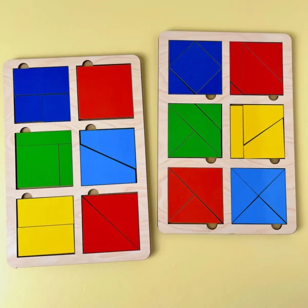Пазли-вкладки дерев'яні Квадрати Нікітина 1 рівень 2 фото