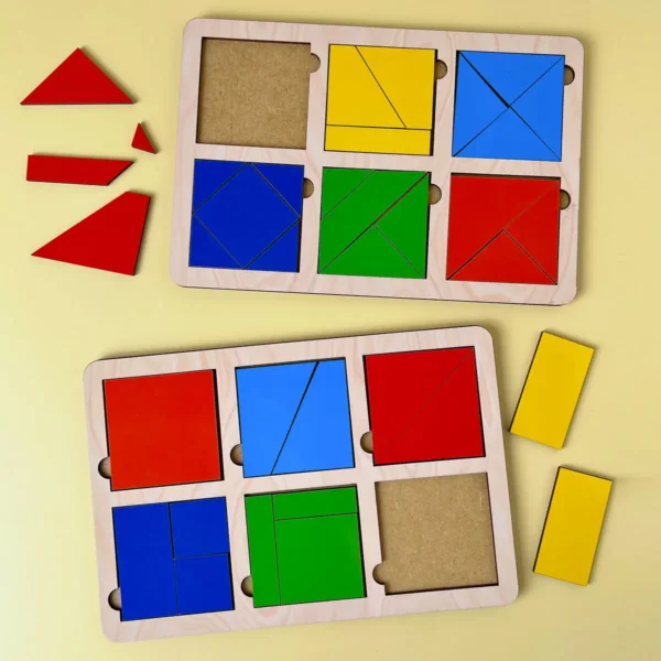 Пазли-вкладки дерев'яні Квадрати Нікітина 1 рівень 3фото