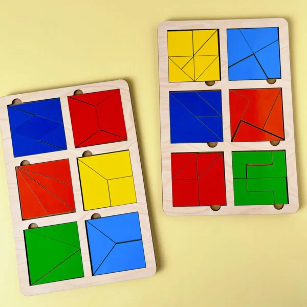 Пазли-вкладки дерев'яні «Квадрати Нікітіна» — 2 рівень 4