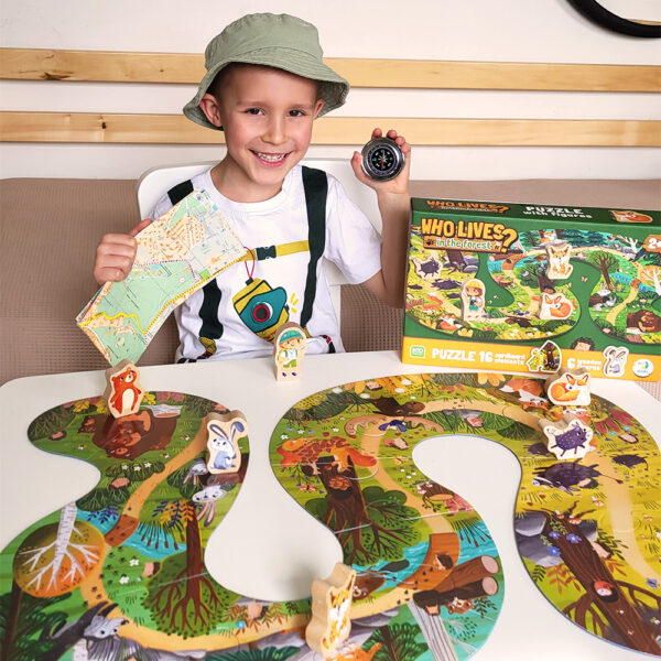Пазл DoDo Хто живе в лісі? 16 елементів 300608 Пазл DoDo Хто живе в лісі? 16 елементів 300608