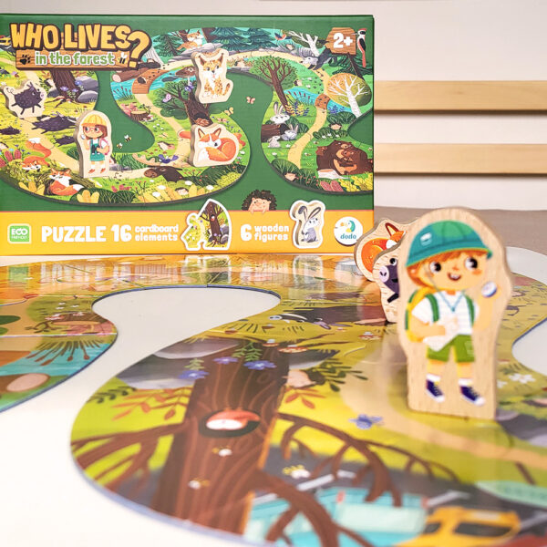 Пазл DoDo Хто живе в лісі? 16 елементів Пазл DoDo Хто живе в лісі? 16 елементів