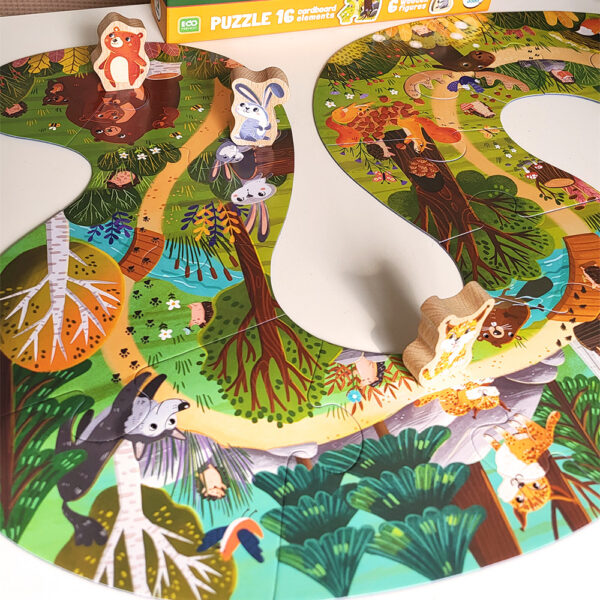 Пазл DoDo Хто живе в лісі? 16 елементів пазли для малюків Пазл DoDo Хто живе в лісі? 16 елементів пазли для малюків