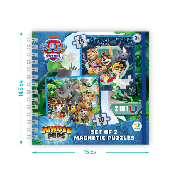 Магнітний пазл Dodo Paw Patrol Лапи джунглів книжечка розмір