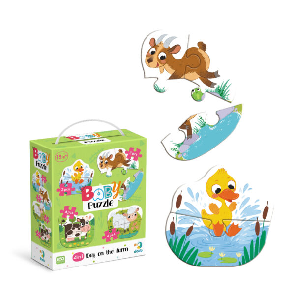 Пазл 4в1 Dodo Baby puzzle День на фермі 300687 пазли на 2, 3 та 4 елементи