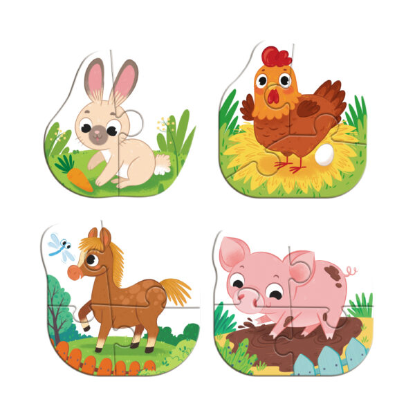 Пазл 4в1 Dodo Baby puzzle Сільські тварини 2