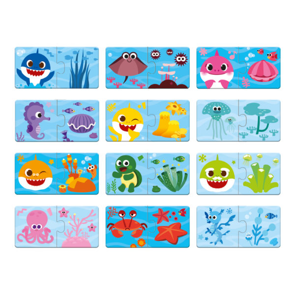 Пазл Dodo Baby Shark З'єднай кольори_пазли половинки