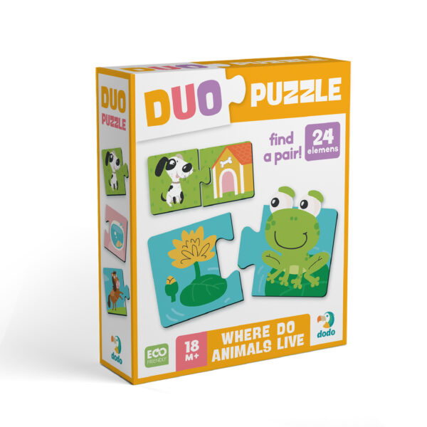 Пазл Dodo DUO Звірята та їх домівки 300690
